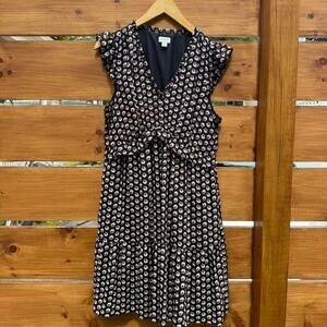 Jcrew black and pink floral dress